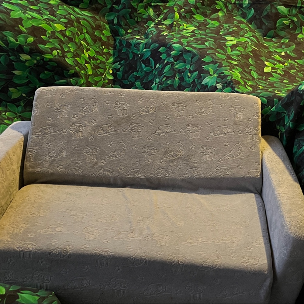 Gray Patterned Sofa Cover